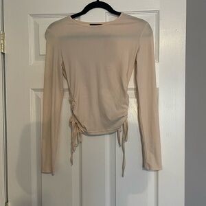 Women's Cream Long Sleeve Top